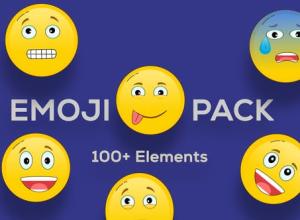 AE模板-105组卡通表情符号动画包 Emoji Animation Pack