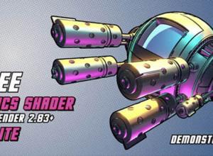 Blender卡通漫画风格材质预设插件 Comics Shader LITE v4.0 含使用教程