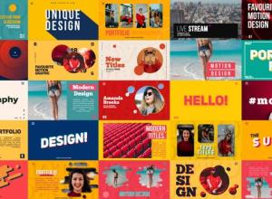 AE模板-40个图片视频文字排版字幕标题动画 Typography Titles