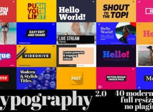 AE模板-40个创意文字标题字幕排版动画 Animated Typography Titles