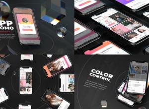 AE模板-时尚手机广告屏幕内容APP应用宣传 Clean App Promo