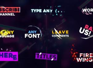 AE模板-多彩卡通流体元素文字标题动画 Expressive Titles