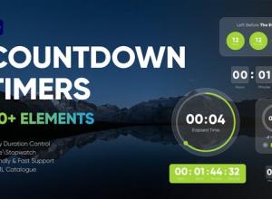 AE模板-50个时尚图形时间秒表倒计时动画 Countdown Timers