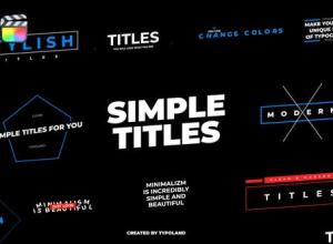FCPX插件-12组4k创意简单标题排版动画 Simple Titles