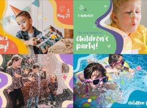 FCPX插件-多彩图形卡通有趣儿童幻灯片 Kids Party Slideshow