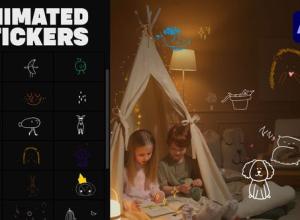 AE模板-手绘卡通可爱儿童可爱贴纸元素动画 Cartoon Lyric Stroke Animations