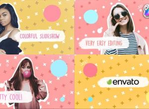 FCPX插件-笔刷卡通定格人物介绍片头 Colorful Brush Slideshow