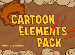 PR预设-100组手绘火焰线条液体卡通元素动画 100 Cartoon Elements