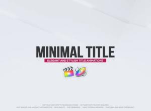 FCPX插件-30组4K简洁文字标题字幕动画 Minimalist Titles