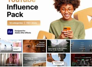 AE脚本-110组网络视频文字标题片头排版元素包装动画工具包