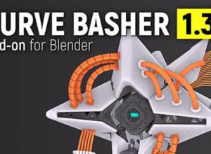 Blender三维电缆曲线生成插件 Curve Basher v1.3 Rev 11 + 使用教程