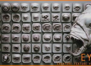 28个Zbrush VDM生物眼睛+15个眼球IMM画笔