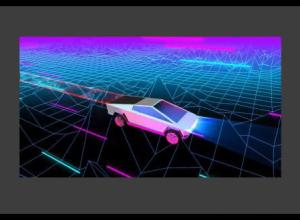 C4D/AE科幻复古抽象汽车场景动画教程
