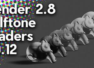 Blender网格半色调材质预设 Npr Halftone Shaders V0.12