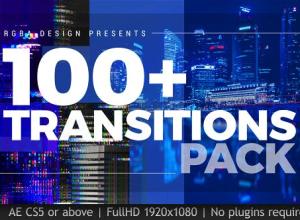 AE模板-100种独特玻璃折射色差效果转场动画 Transitions