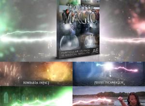 AE模板-Particular雷电火焰魔幻法术能量水花光波高级特效合成动画