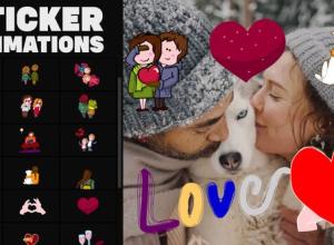 AE模板-卡通可爱爱情故事贴纸元素动画 Love Lyric Animations