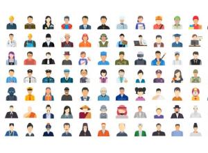 AE模板-100 个人类头像图标动画 100 Human Avatars Icons