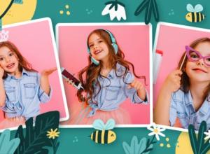 AE模板-生日快乐卡通儿童照片相册片头 Happy Birthday Kayla