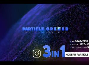 AE模板-动作电影黑暗粒子背景文字标题预告片片头 Modern Opener with Particles