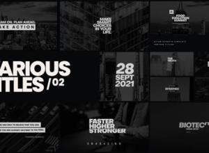 AE模板-12种4K进出文字标题动画 Various Titles 02