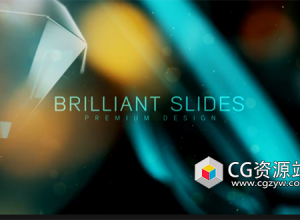 AE模板-时尚炫彩光效人物视频展示片头 Brilliant Slides