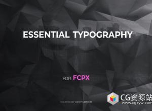FCPX插件-30个时尚文字标题排版多用途视频动画 Essential Typography
