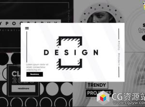 FCPX插件-5组时尚文本标题排版视频片头 Monochrome Typography