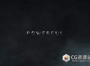 AE模板-线条描边扫光文字标题预告片动画 Line Trailer Titles