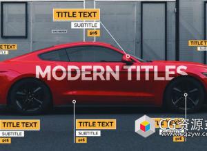 AE模板-现代感标注标题呼叫指示线动画 Modern Titles Package Call Outs