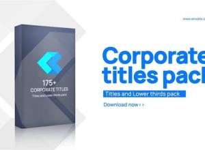AE模板-175+视频标题字幕动画预设 Corporate Titles and Lower thirds pack