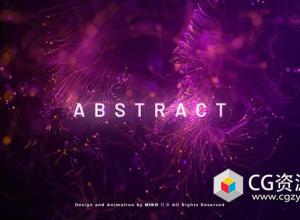 AE模板-9个独特场景文字标题抽象粒子背景宣传片头 Abstract Particles Titles V2