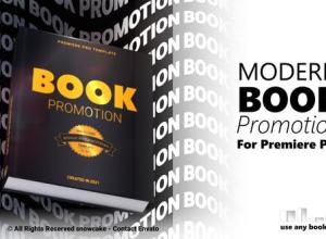 PR预设-三维书籍动画优雅镜头光晕漏光图书促销 Modern Book Promotion