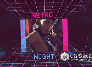FCPX插件-复古波录像带VHS视频片头 Retro Wave Intro