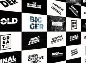 FCPX插件-25组4K粗体文字大标题排版字幕动画 Bold Titles