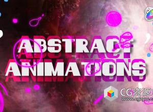 FCPX插件-4k抽象多彩手绘分格线条图形动画 Abstract Animations Pack 01