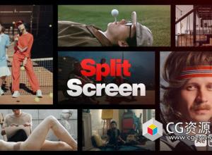 AE模板-独特多屏幕照片拼贴分屏介绍 Split Screen Intro
