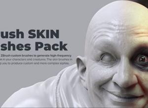 69组ZBrush逼真人类角色皮肤笔刷合集