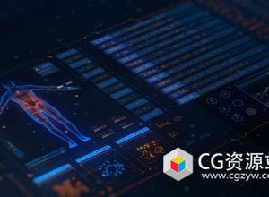 AE模板-10组4K科技感HUD信息数据UI界面动画