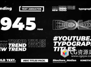 FCPX插件-12组现代版式文字标题动画 Modern Typography Titles