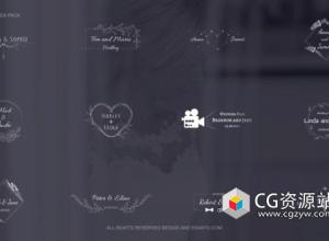 PR预设-12组创意花卉鲜花浪漫婚礼标题包 Wedding Titles Pack | Premiere Pro