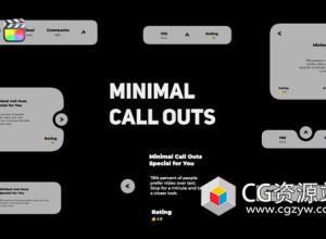 FCPX插件-简约标注标题指示说明文字标题动画 Minimal Call Outs