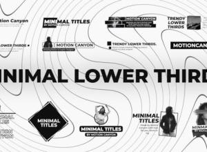 AE模板-15个时尚人名字幕条视频包装动画 Minimal Lower Thirds