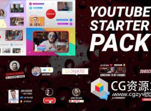 FCPX插件 网络视频人名字幕条包装元素动画