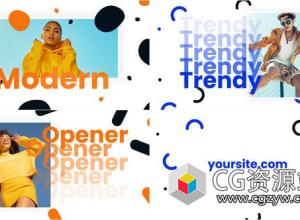 FCPX模板-节奏感时尚视频文字宣传包装片头 Trendy Opener
