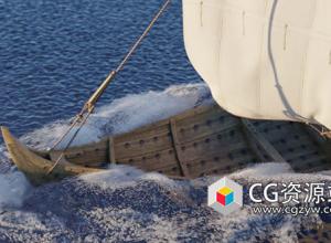 Blender流体模拟海上船只动画视频教程+中英文字幕