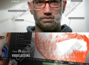 Blender逼真人物肖像制作视频教程+中英文字幕