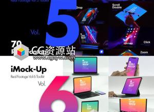 AE模板-实拍手持手机电脑屏幕点击滑动抠像跟踪合成APP动画素材包 第5-6季