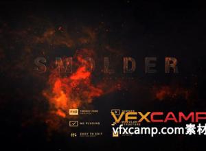 AE模板-动作大片火焰粒子文字宣传片头 Smolder Fire Titles