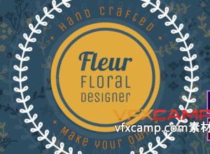 AE/PR模板-花卉藤条装饰文字标题字幕动画 Fleur – Floral Designer